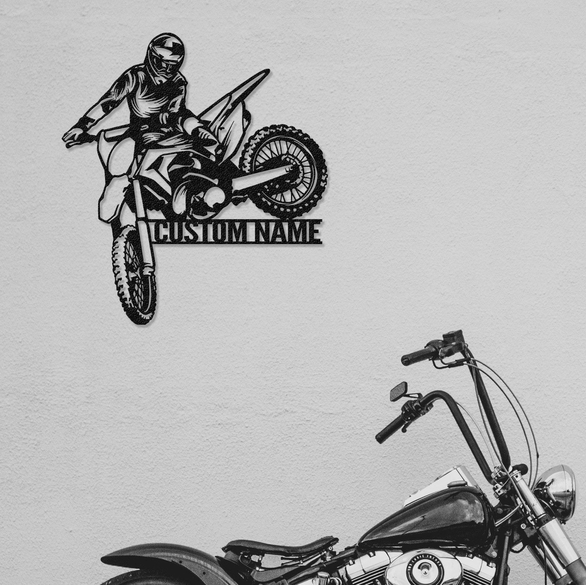 Personalized Motorcycle Metal Wall Art,Custom Biker Name Sign,Motorcycle Home Decor,Motorcycle Metal Sign,Biker Gift,Garage Decor
