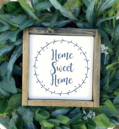 Home Sweet Home Wooden Sign, Farmhouse Style Sign, Rustic Wood Sign, New Home Gift, Fixer Upper Style, Home Decor