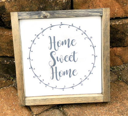 Home Sweet Home Wooden Sign, Farmhouse Style Sign, Rustic Wood Sign, New Home Gift, Fixer Upper Style, Home Decor