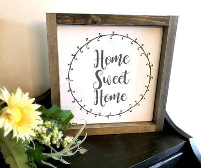 Home Sweet Home Wooden Sign, Farmhouse Style Sign, Rustic Wood Sign, New Home Gift, Fixer Upper Style, Home Decor