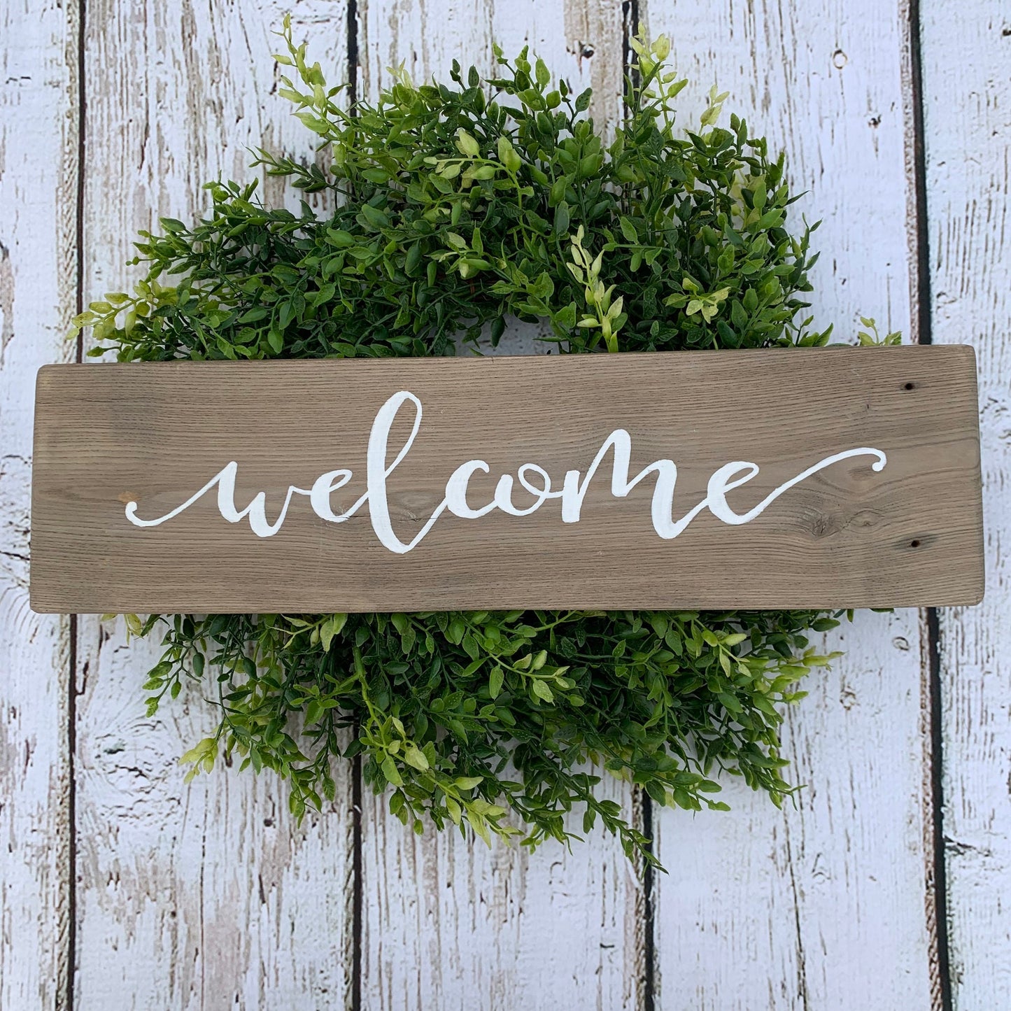 Welcome Front Door Sign, Rustic Front Porch Decor, Entryway Sign, Wood Door Hanger, Housewarming Gift, Front Porch Sign