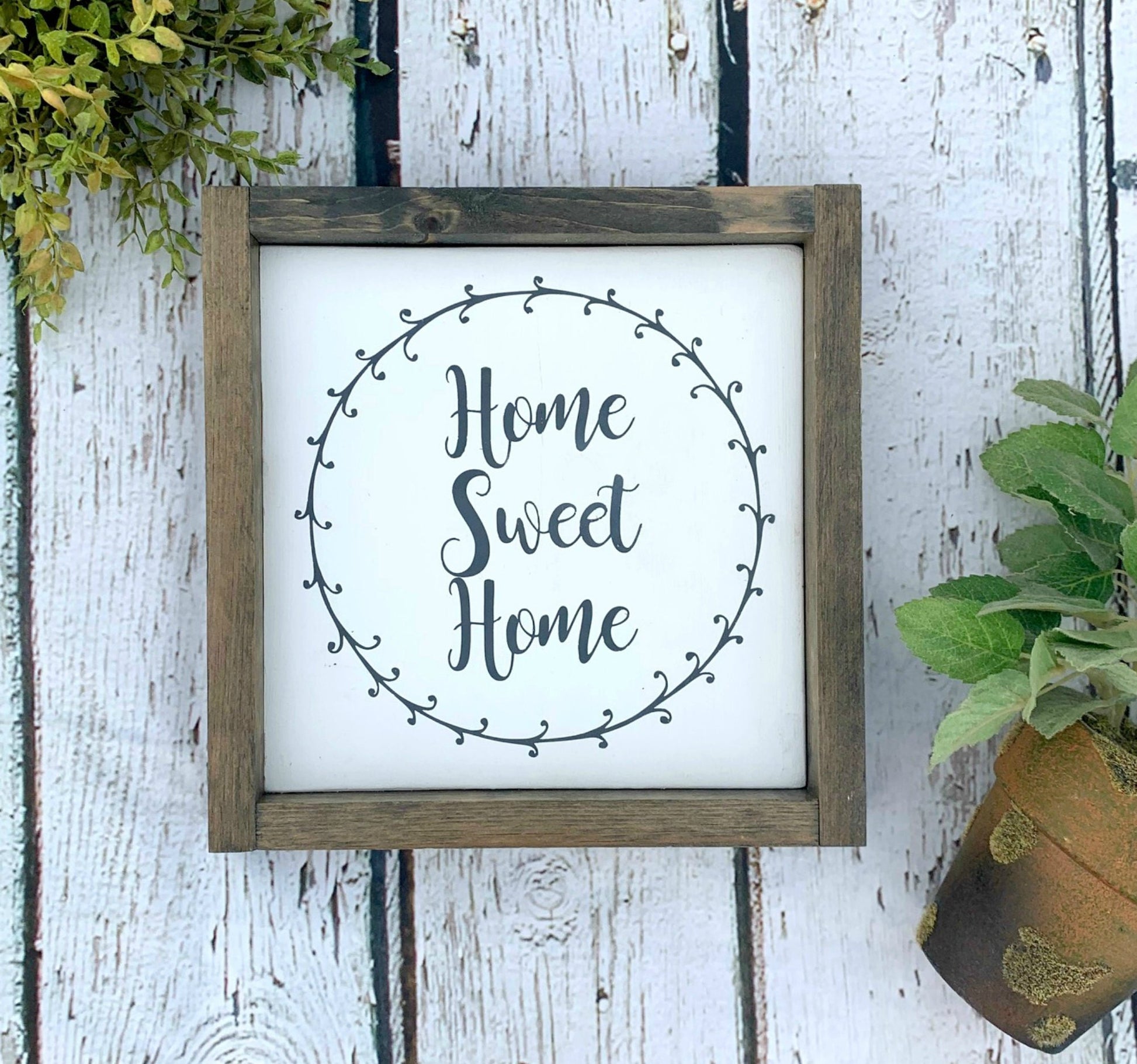 Home Sweet Home Wooden Sign, Farmhouse Style Sign, Rustic Wood Sign, New Home Gift, Fixer Upper Style, Home Decor