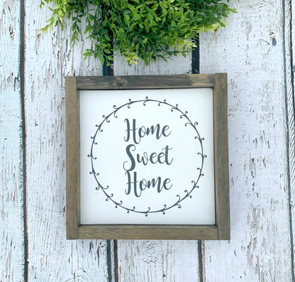 Home Sweet Home Wooden Sign, Farmhouse Style Sign, Rustic Wood Sign, New Home Gift, Fixer Upper Style, Home Decor