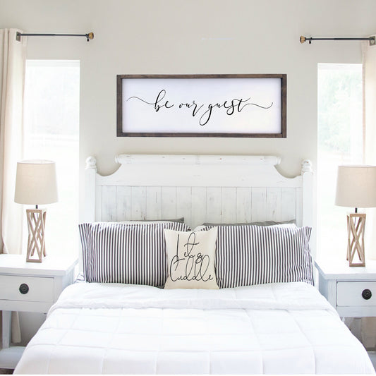 Be Our Guest Wood Sign, Guest Room Sign, Guest Room Decor, Guest Bedroom Sign, Farmhouse Decor, Wood Sign, Bedroom Wall Sign
