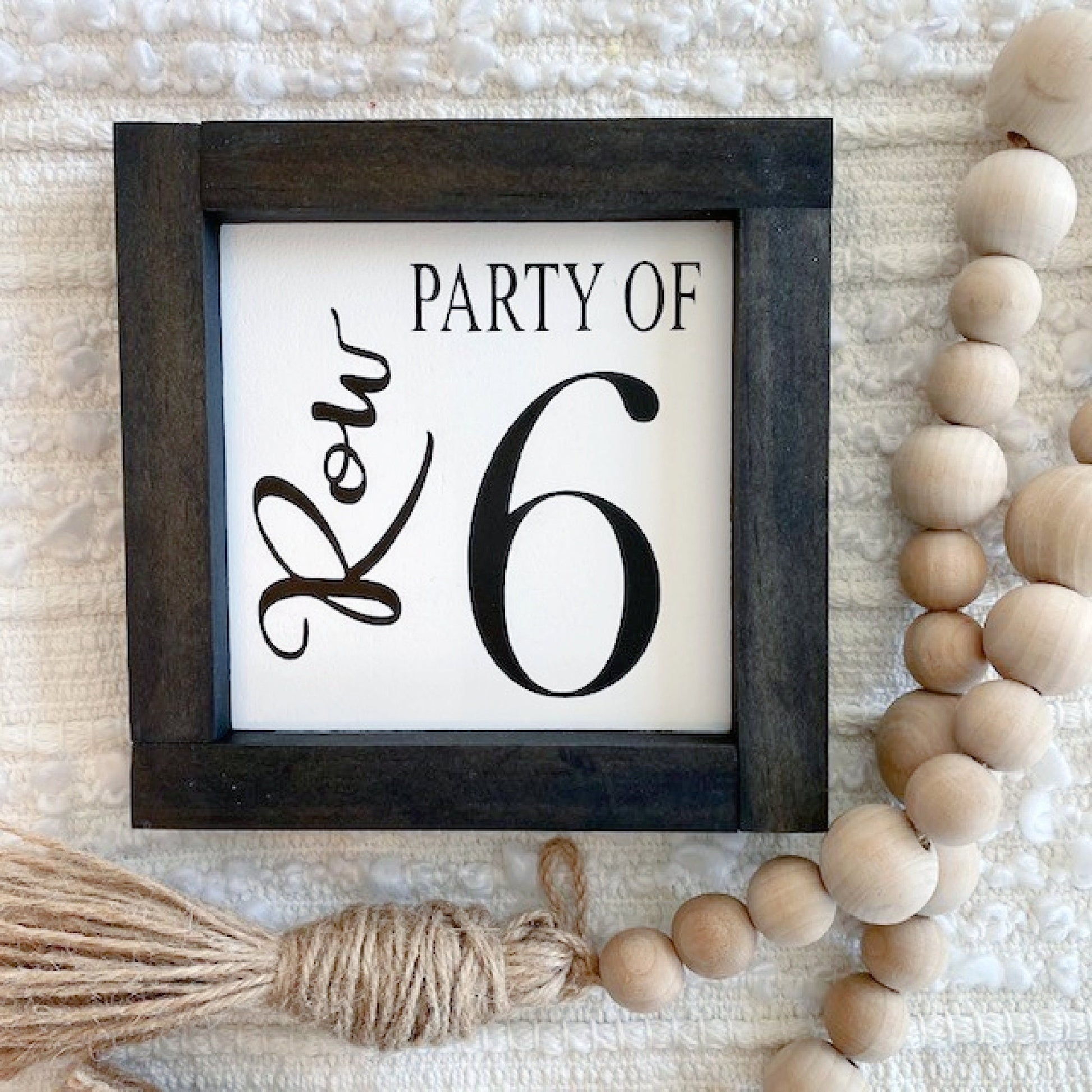 Party of Sign, Family Party of, Family Name  Gallery Sign, Number Sign, Party of 4, Party of 5, Last Name Sign, Personalize Family Wood Sign