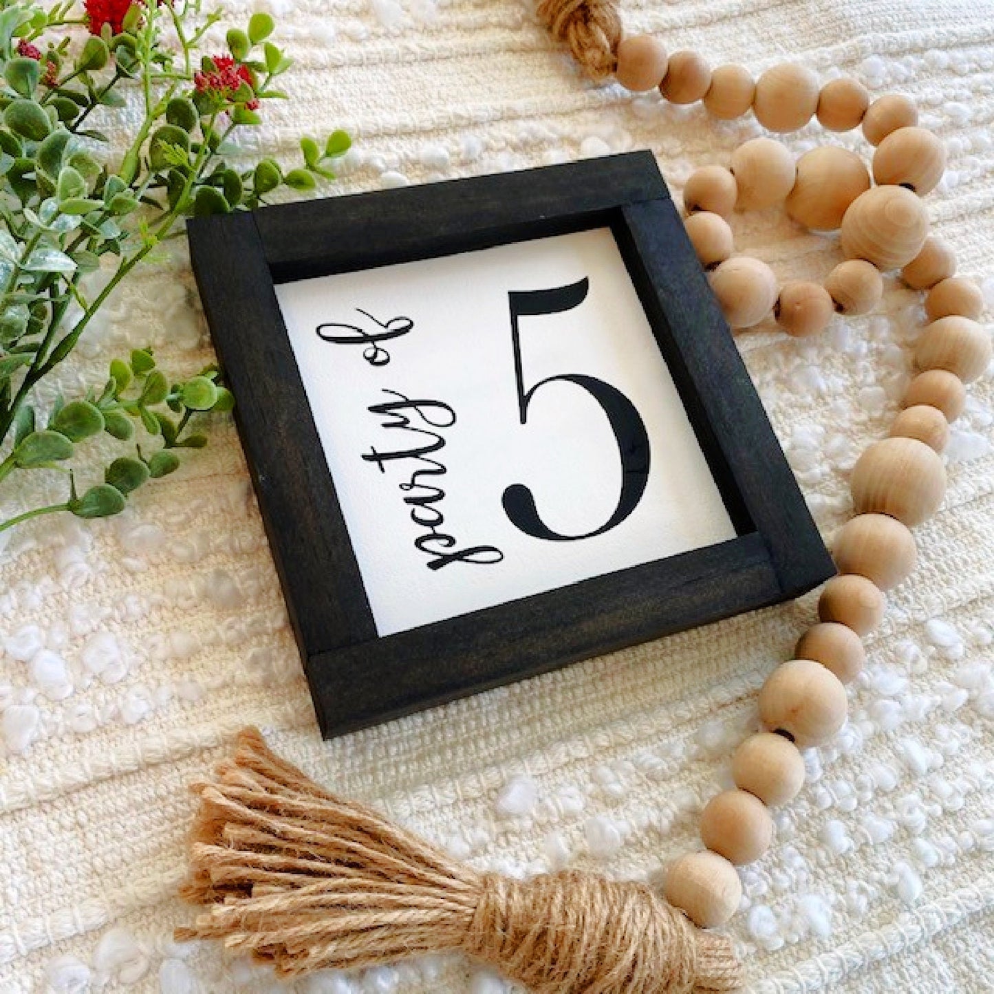 Party of Sign, Number Party of Sign, Family Number Sign, Family Party of Sign, Baby Shower, Farmhouse Decor, Gallery Wall Sign, Number Sign