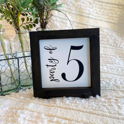 Party of Sign, Number Party of Sign, Family Number Sign, Family Party of Sign, Baby Shower, Farmhouse Decor, Gallery Wall Sign, Number Sign