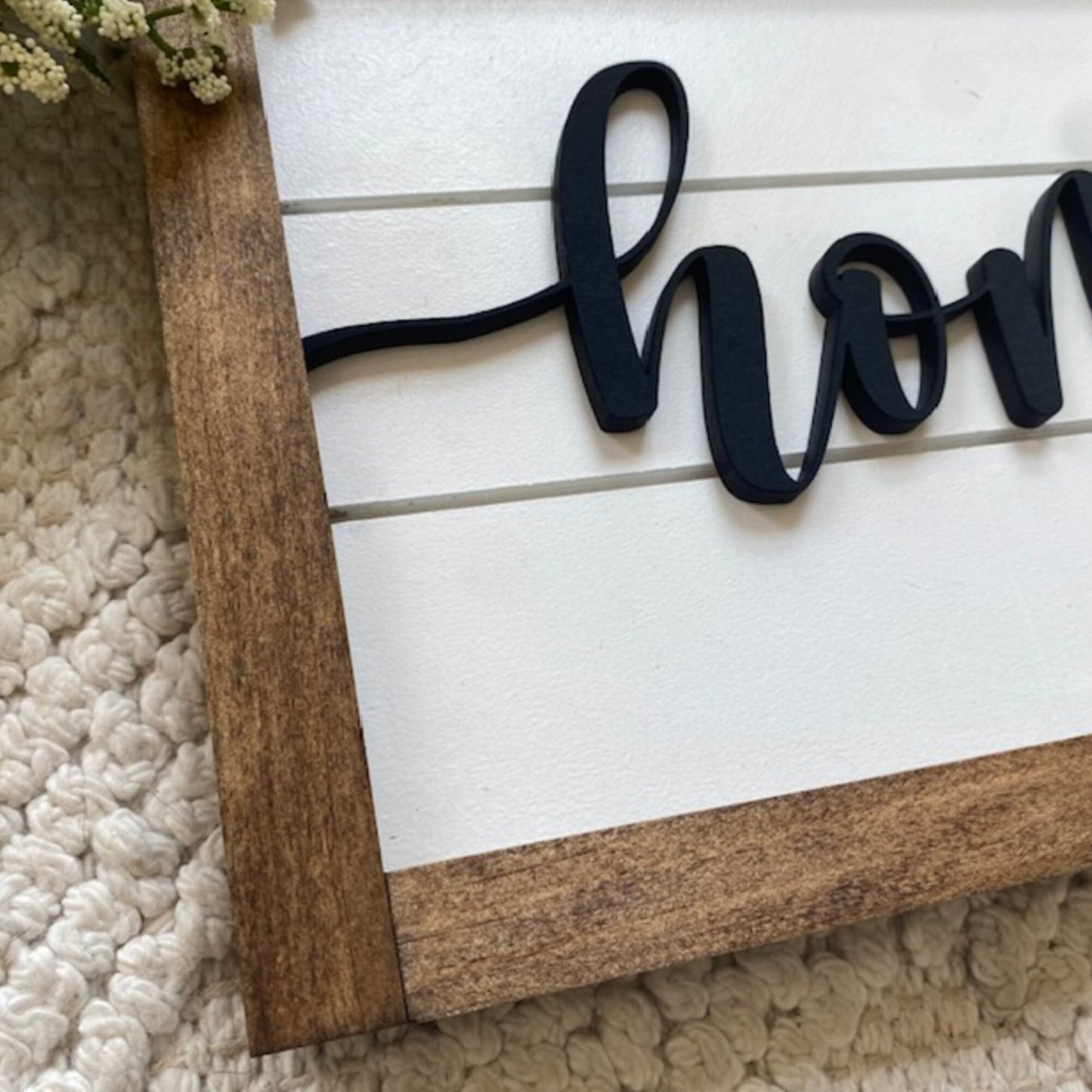 Home Wood Sign with Faux Shiplap for Entryway or Gallery Wall, 3D Wood Sign, Home Sign, First Time Buyer, Farmhouse Decor, Real Estate Gift