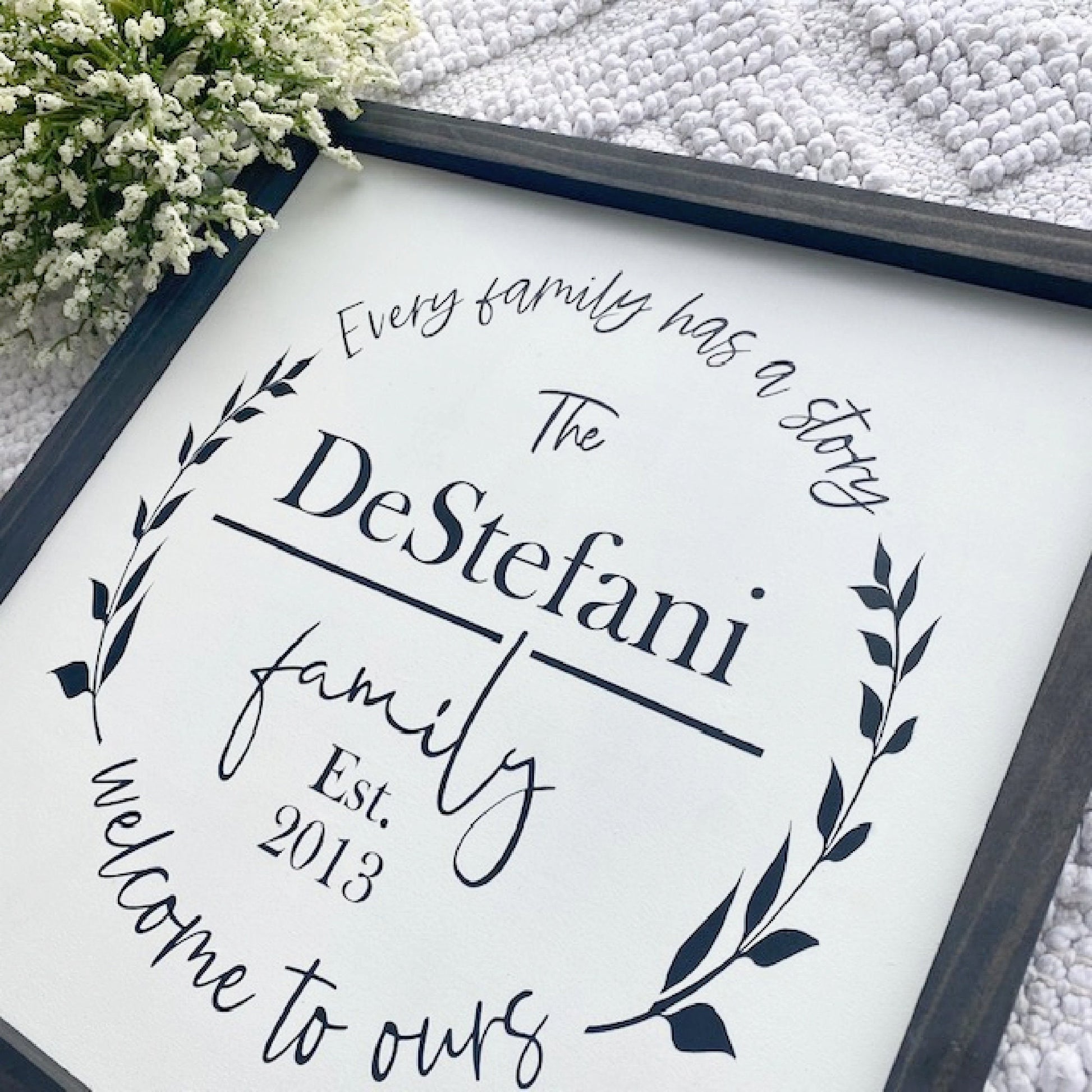 Welcome To Our Story Personalized Family Sign, Every Family Has A  Story, Family Name Wood Sign, Wedding Gift,  Last Name Wood Sign