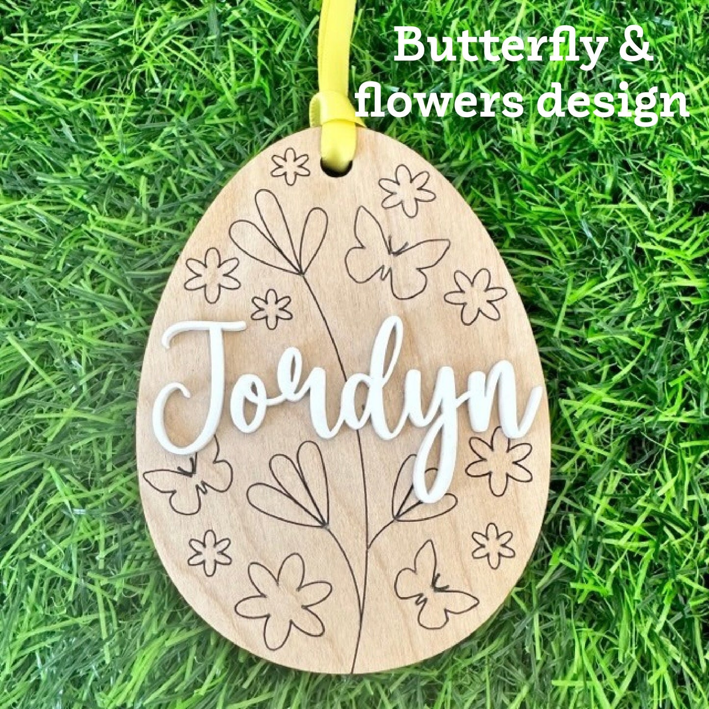 Personalized Egg Easter Basket Tag, Custom Easter Tag, Name Tag for Easter Basket, Kids Easter Name Tag For Basket