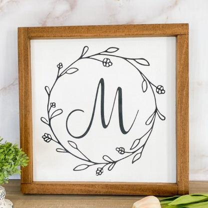 Monogram Family Initial Wood Sign for Gallery Wall, Bridal Shower Gift, Housewarming Gift,  Family Initial Sign, Personalized Sign