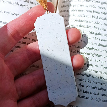 Handmade Polymer Clay Bookshelf Bookmark with Tassel, personalised gift