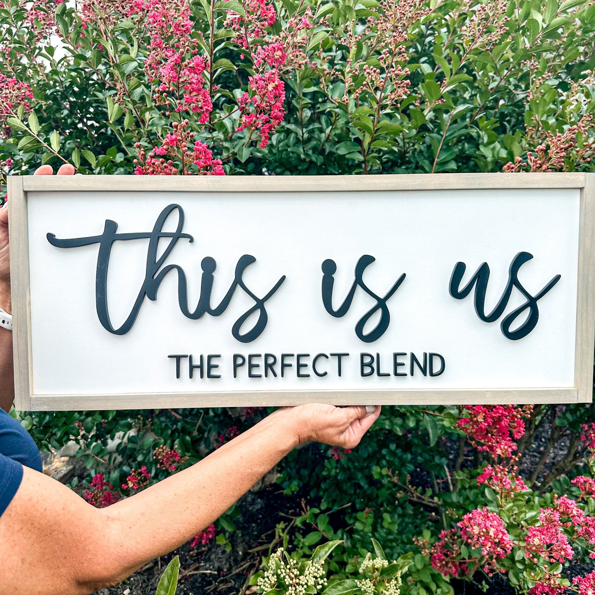 Blended Family Wood Sign, This Is Us, Housewarming Gift,  Blended Family Wedding Gift, The Perfect Blend,  3D Lettering