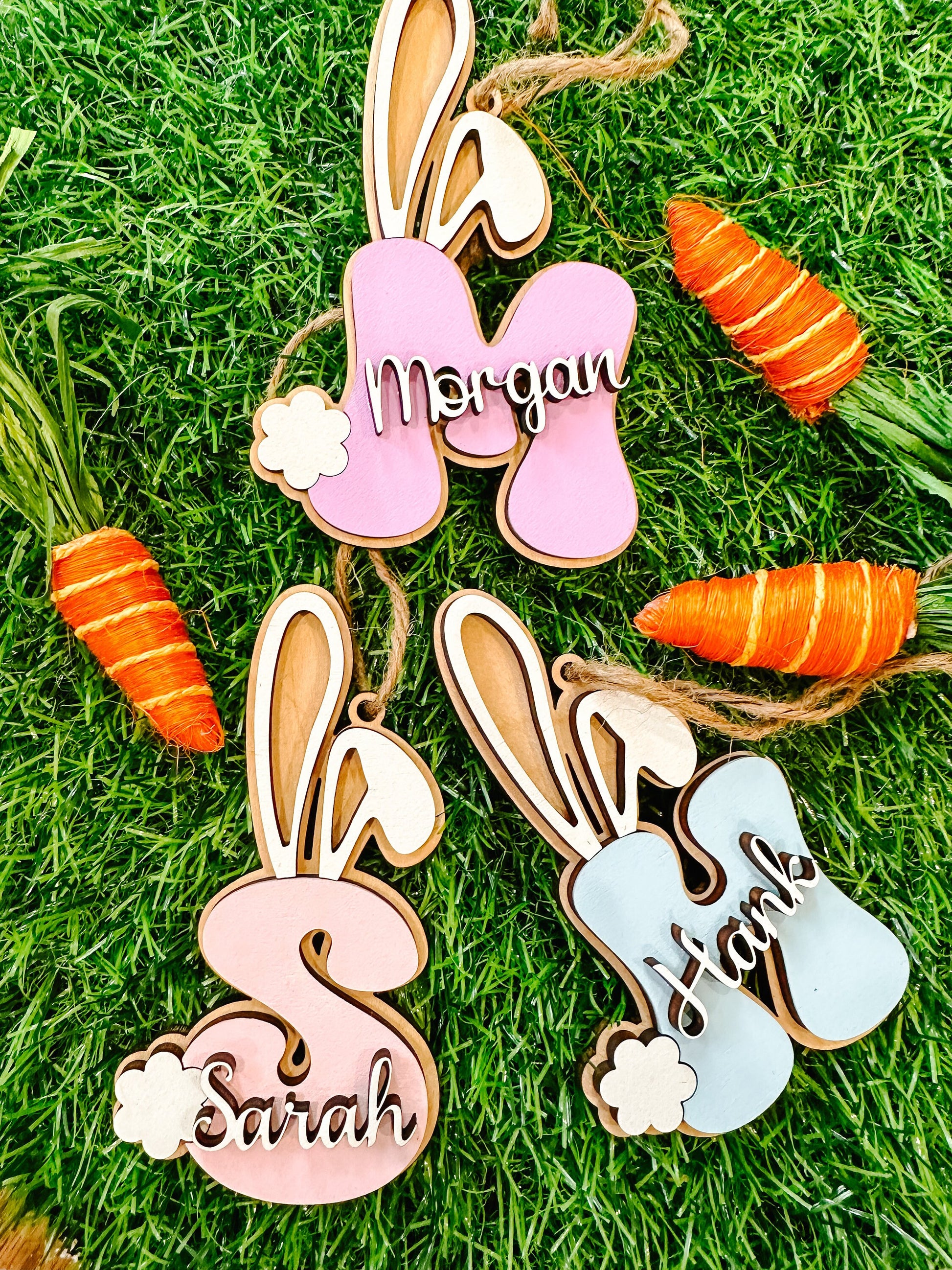 Easter Basket Personalized Tags, Easter Bunny Letter Tags, Personalized Tags for Easter, Easter Bunny Tag, Easter Basket Name Tags