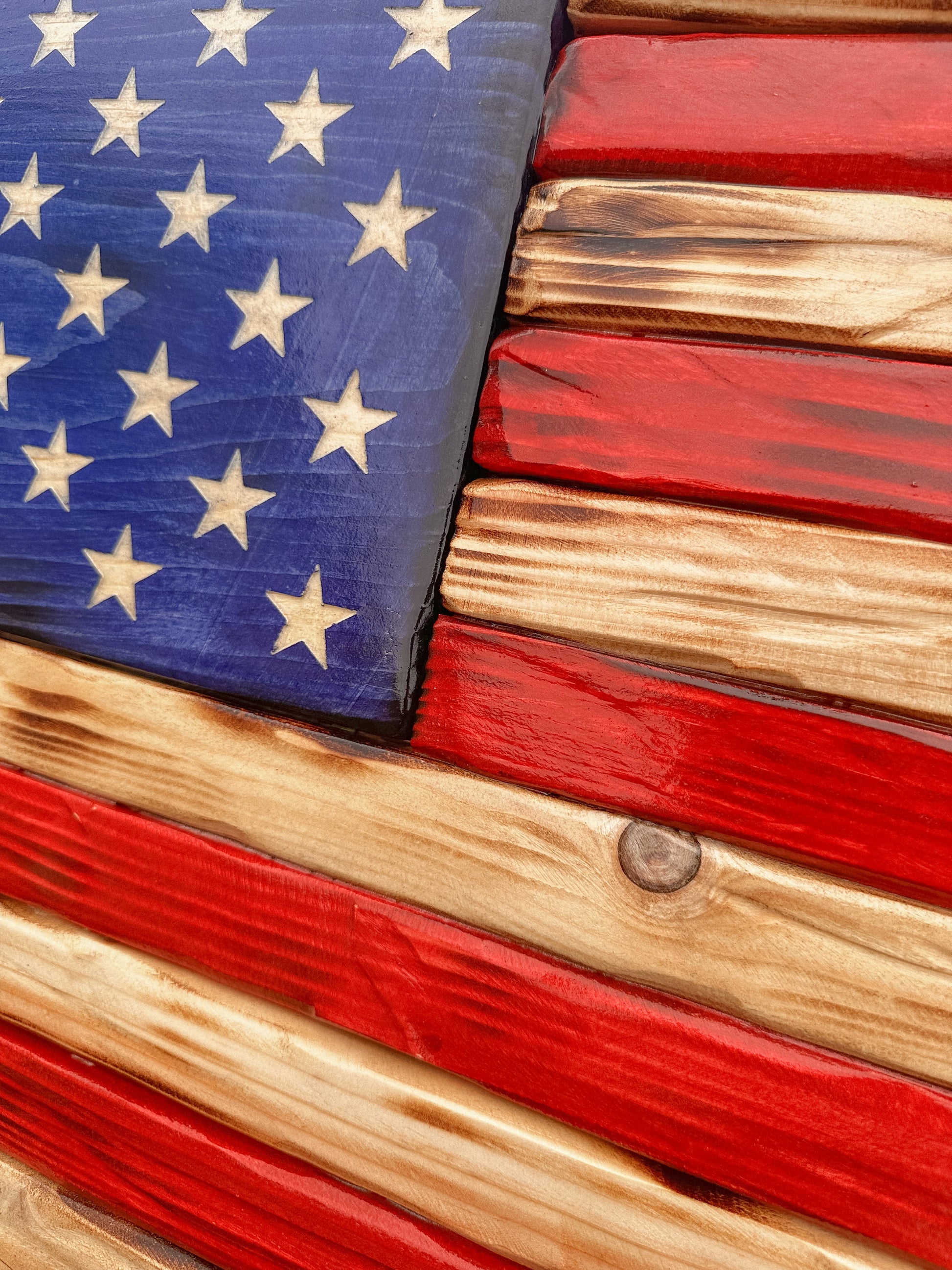 Rustic American Wood Flag, Military Gift, Painted Charred Distressed American Flag, Wooden Flag, Military Retirement Gift, Patriotic Gift