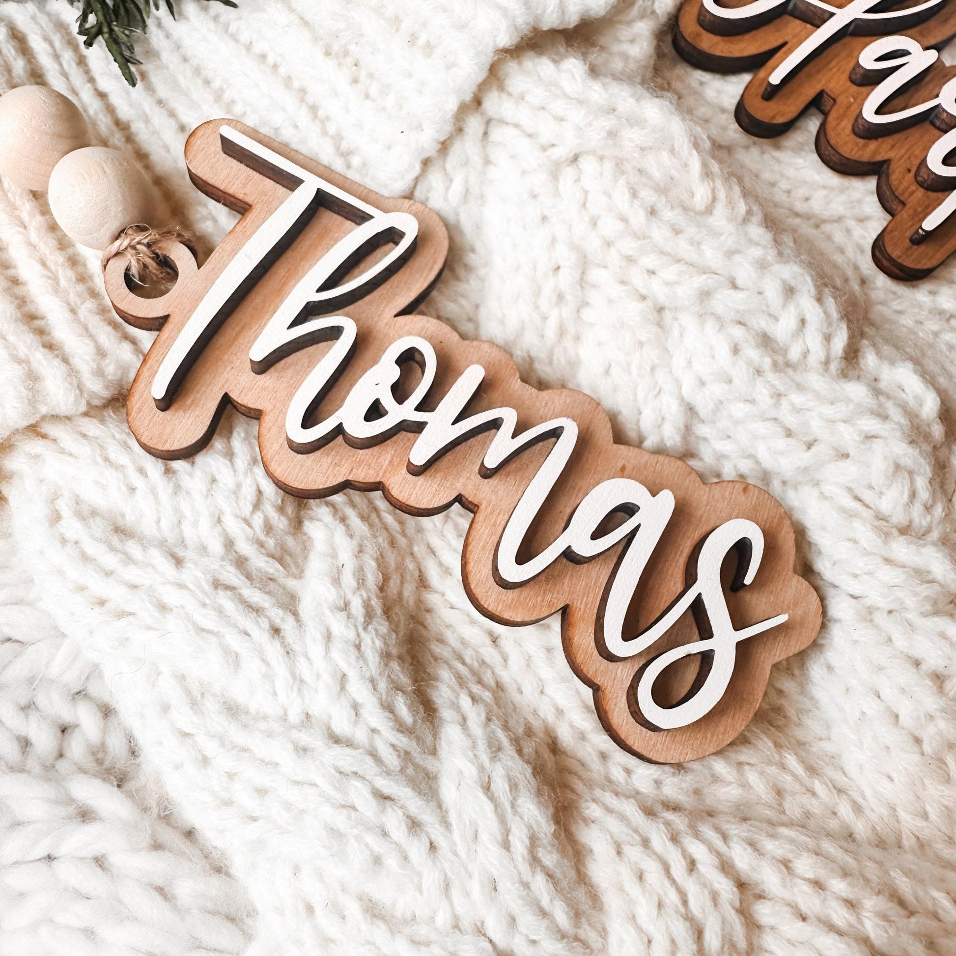 Personalized Christmas Stocking Tags, Wood Gift Tags, Custom Name Tags, Stocking Name Tag, Wooden Name Tag, Gift Name Tag, Christmas Decor