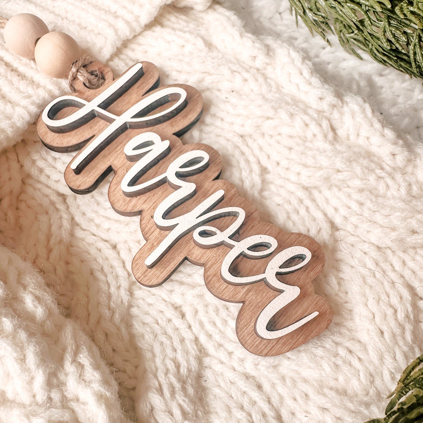 Personalized Christmas Stocking Tags, Wood Gift Tags, Custom Name Tags, Stocking Name Tag, Wooden Name Tag, Gift Name Tag, Christmas Decor