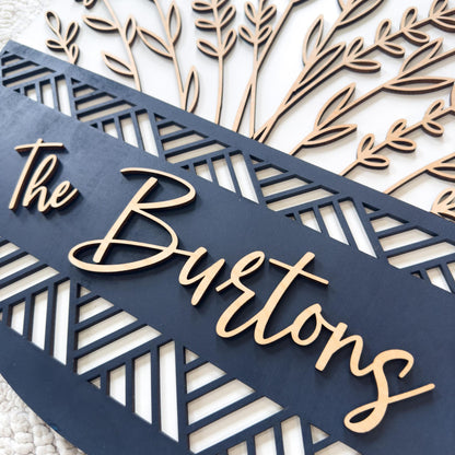 Wooden Door Sign, Family Name Sign, Engagement Gift, Housewarming Gift, Personalized Sign, Last Name Sign, Front Door Welcome, Wedding Gift