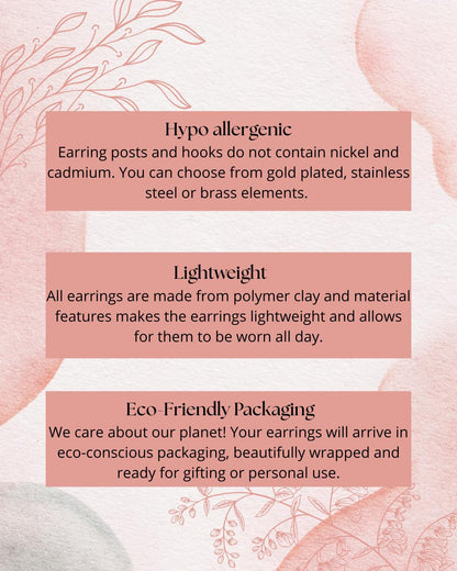 autumn wreath earrings, hypoallergenic, polymer clay dangles