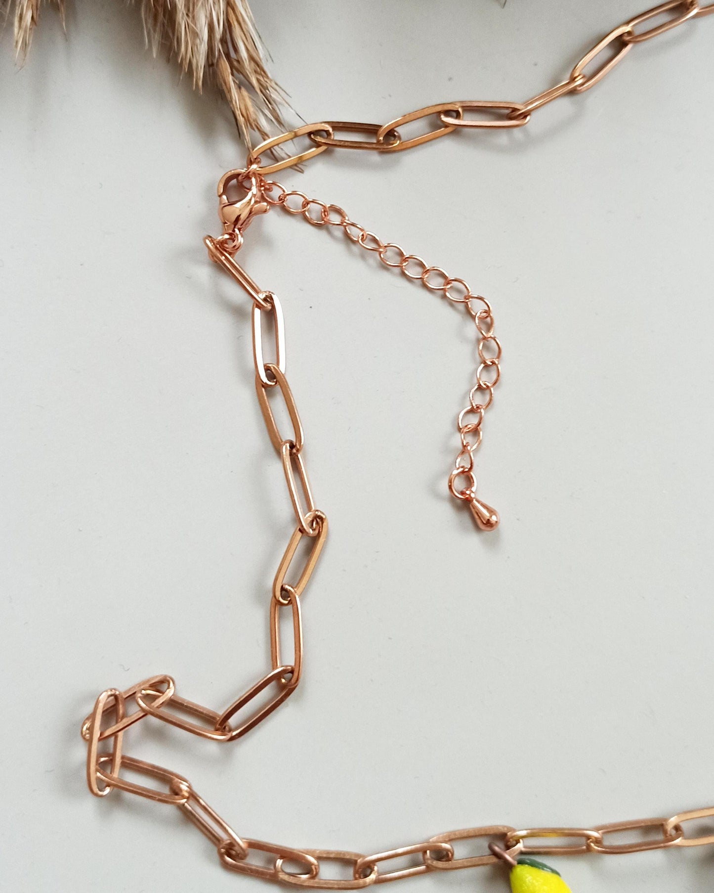 Hand Painted Polymer Clay Fruit Necklace: Summer Vibe charm Jewelry