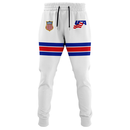 U.S. 2026 Olympic Milano Cortina Men’s Team Championship White Hockey Jersey