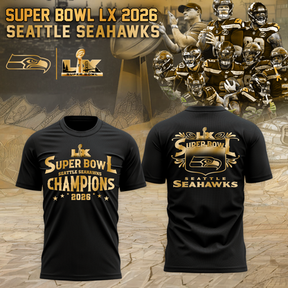 Seahawks 2026 Super Bowl LX Tshirt - Limited Editions