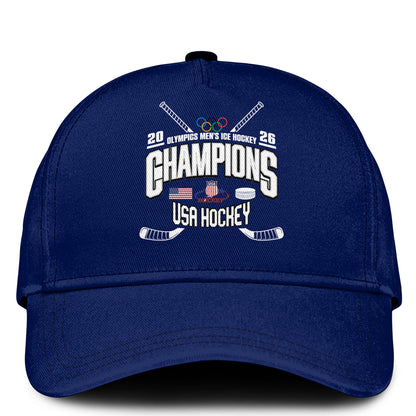 ,  Team USA 2026 Olympic Men’s Ice Hockey Champions ZipHoodie Limited Edition Blue